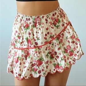 loveshackfancy floral miniskirt
